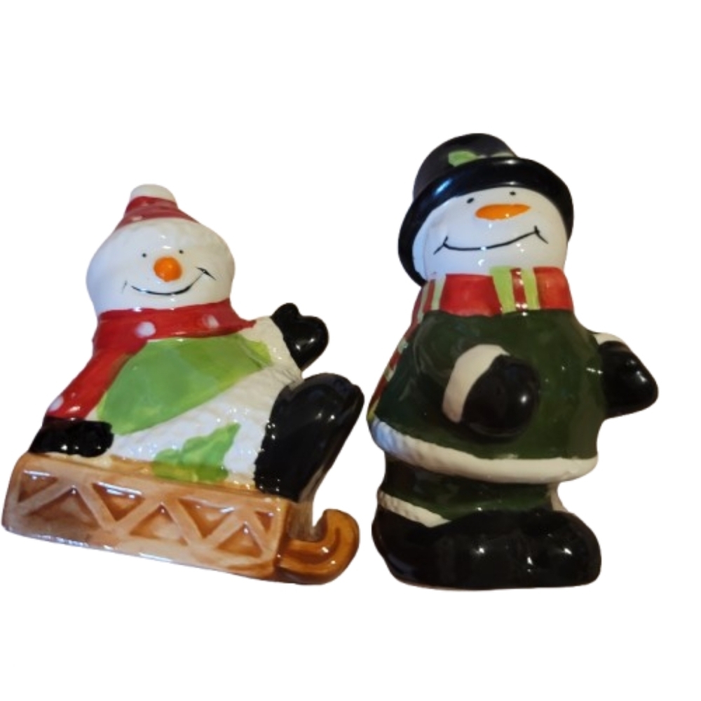 Kirklands Snowmen Salt & Pepper Shakers  2000 vintage